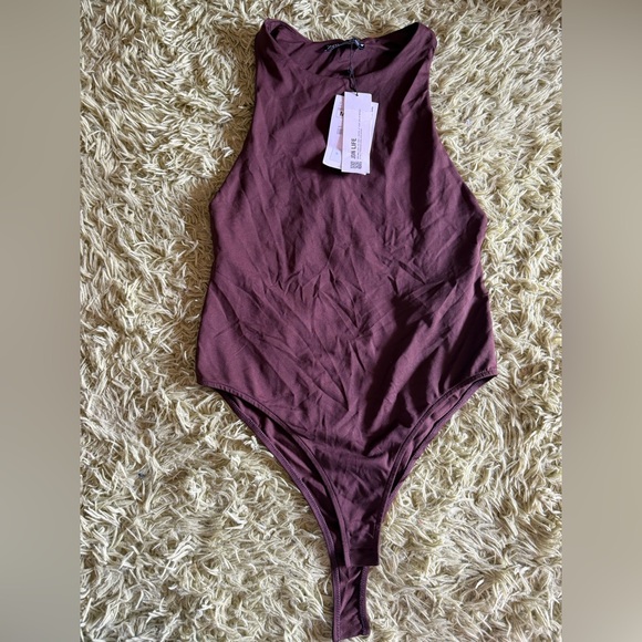 Zara - Sleeveless Brown Bodysuit - Picture 4 of 5
